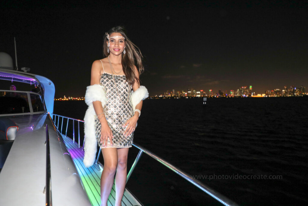 miami yacht party photographer night new years eve yacht party engagement birthday 50