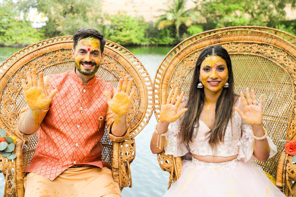 Indian wedding haldi photoshoot