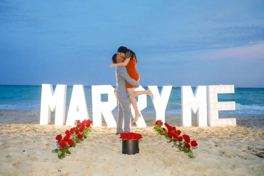 Miami beach proposal engagement photographer