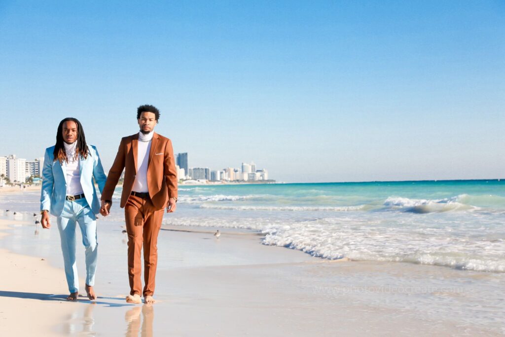 Miami beach LGBT couple model photo shoot 43