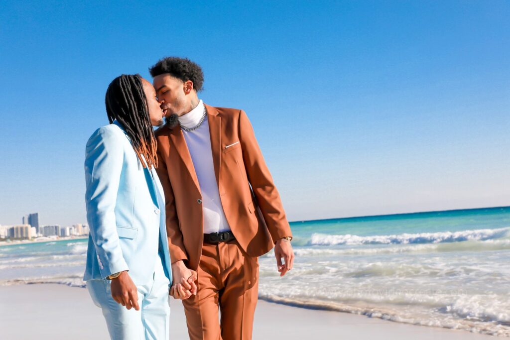 Miami beach LGBT couple model photo shoot 50