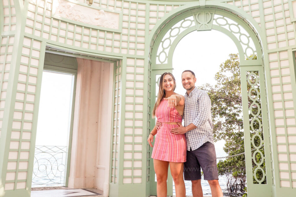 vizcaya museum suprised proposal tea house engagement miami photographer 22